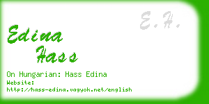 edina hass business card